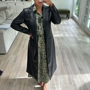 Bailey 44 Black Faux Leather Coat